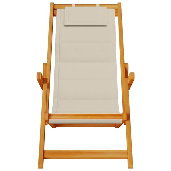 Strandstol 2 st Brun Massivt Akaciaträ