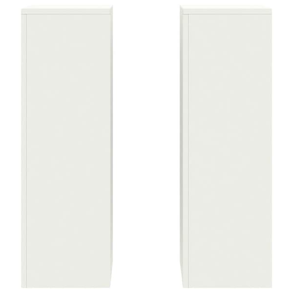 Växtställ 2 pcs Vit 24 x 24 x 75 cm Stål