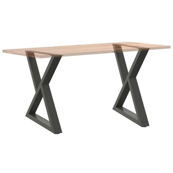 Matbordsben 2 st antracit 70x(72-73,3) cm stål