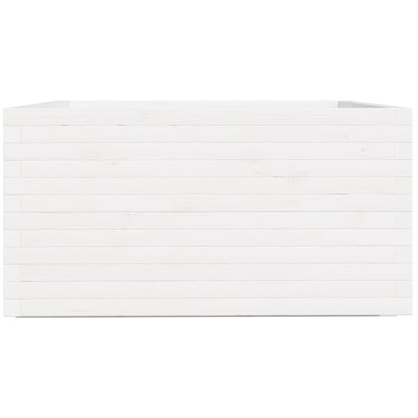 Odlingslåda vit 90x90x49,5 cm massiv furu