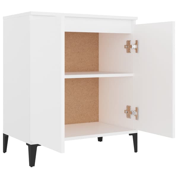 Skåp vit 60x35x70 cm konstruerat trä