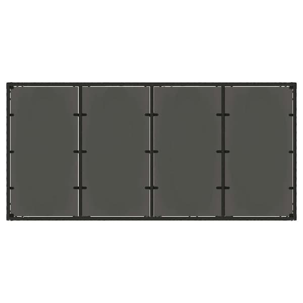 Trädgårdsmöbelset 7 pcs Svart konstrotting