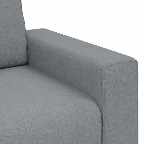 2-sitssoffa ljusgrå 180x77x82 cm tyg