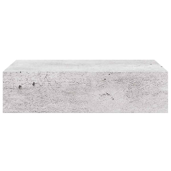 Väggmonterad låda betonggrå 40x23,5x10 cm MDF
