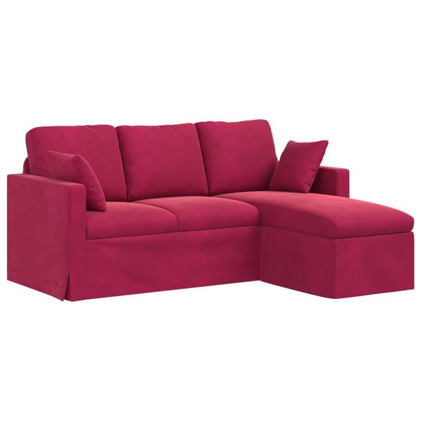 Soffa Vinröd 178 x 134 x 80 cm Sammet