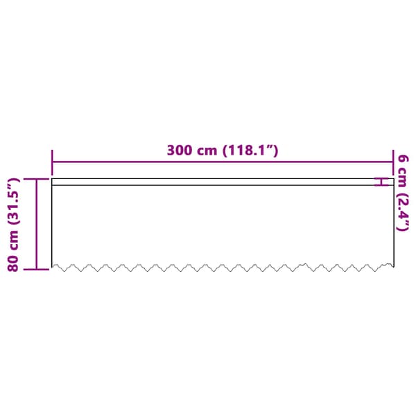 Spetsgardin med gardiner Blommor Vit 80 x 300 cm Polyester