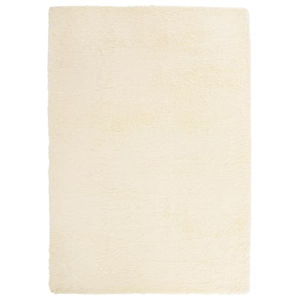 Ryamatta med lång lugg NAVARRA gräddvit 240x340 cm polyester