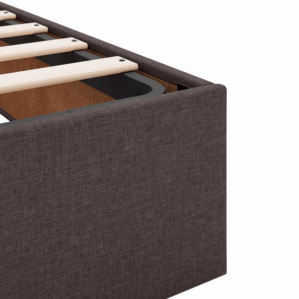 Sängram med madrass 2 pcs Tan tyg
