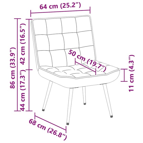 Vilstol brun 64x74x84 cm sammet