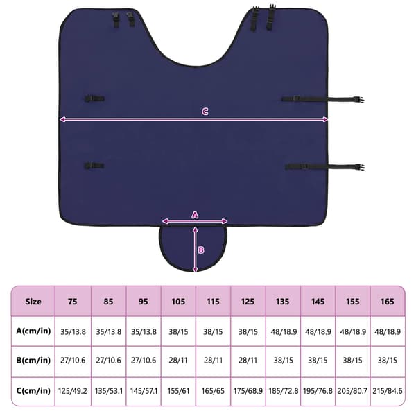 Hästdyna Mörkblå 95 cm Polyester Fleece
