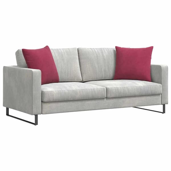 Sofakuddar 2 pcs Vinröd 50 x 50 cm Kordread tyg