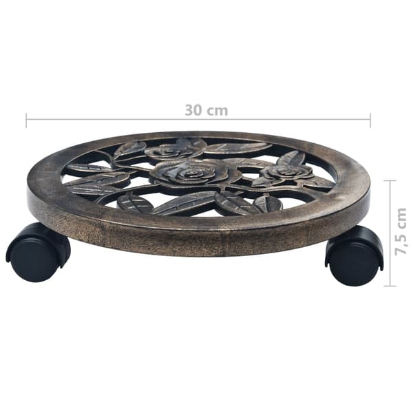 Blomvagnar 6 st brons 30 cm plast