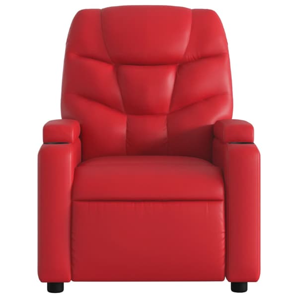 Reclinerfåtölj röd konstläder