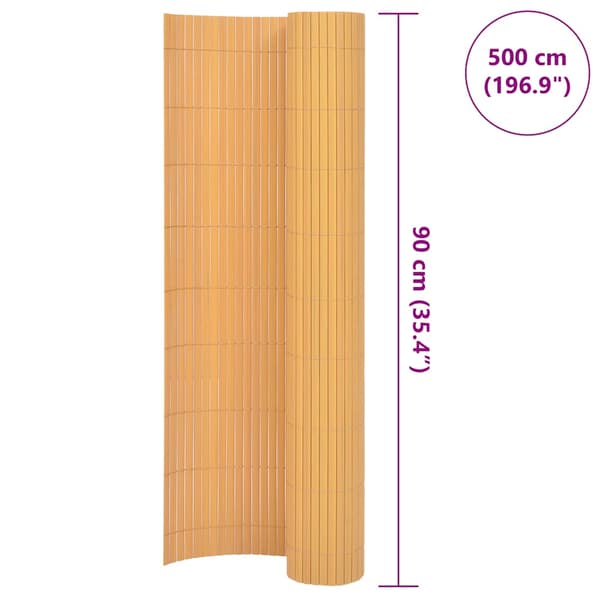 Dubbelsidigt insynsskydd PVC 90x500 cm gul