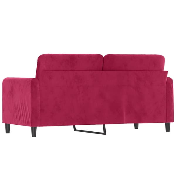 2-sitssoffa vinröd 140 cm sammet