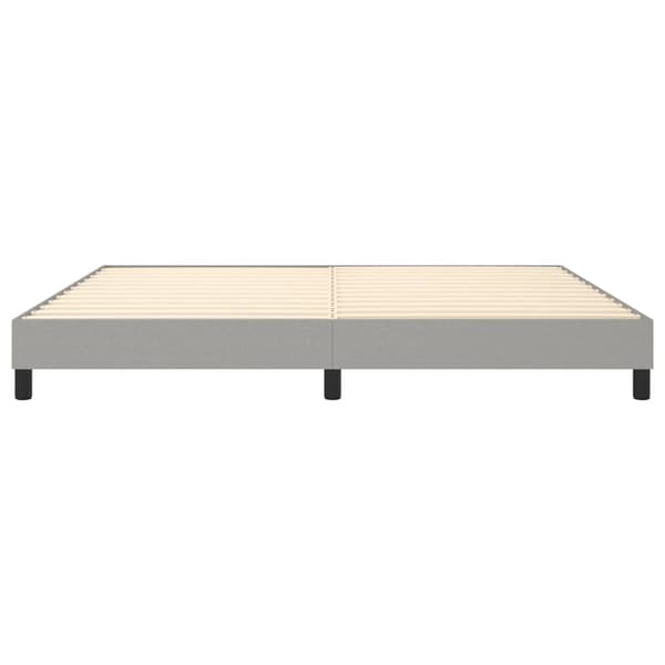 Boxspring-sängram ljusgrå 200x200 cm tyg