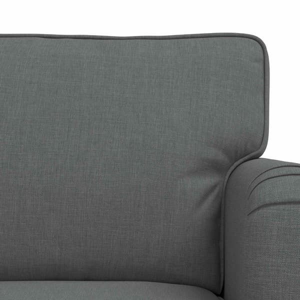 Soffset 2 pcs Mörkgrå 144 x 80 x 85 cm tyg
