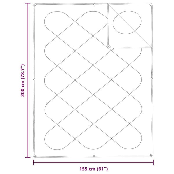 2-i-1 Duntäcke Vit 200 x 155 x 10 cm Polyester