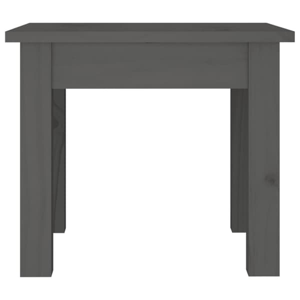 Soffbord grå 35x35x30 cm massiv furu