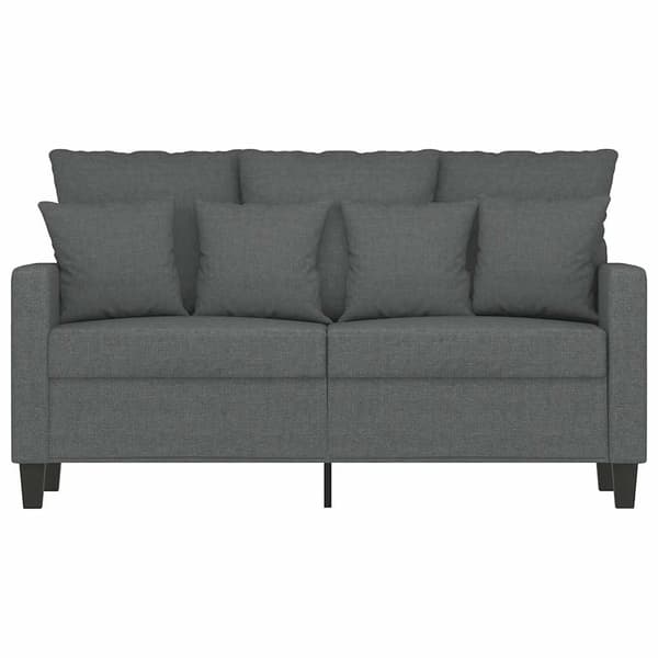 Soffa 2-sits mörkgrå 120 cm tyg