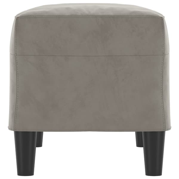 Bänk ljusgrå 70x35x41 cm sammet