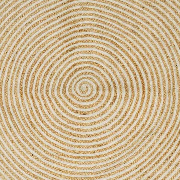 Områdesmattor Vit 120 x 120 cm Jute