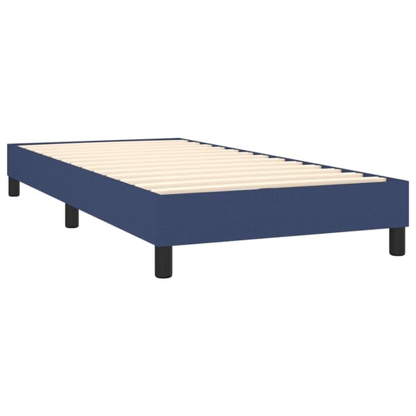 Boxspring-sängram blå 90x190 cm tyg
