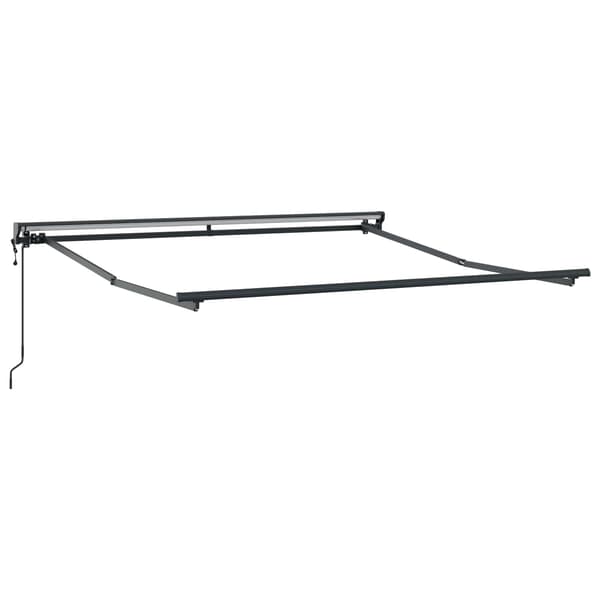 Utfällbar markis Antracit 300 x 250 cm Polyester och aluminium