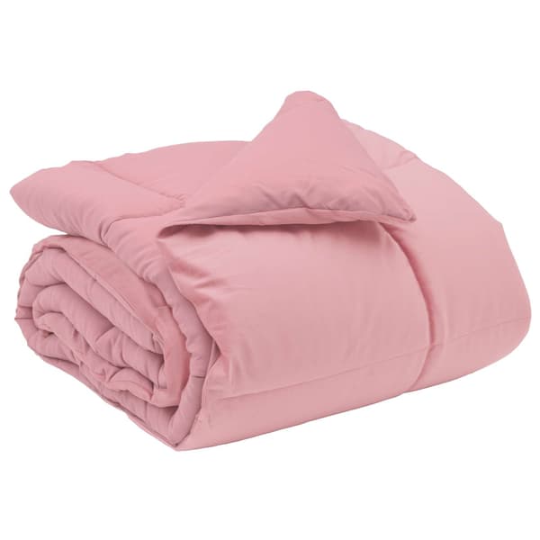 Vinter Täcke Quiltad Rosa 135 x 220 cm Mikrofiber