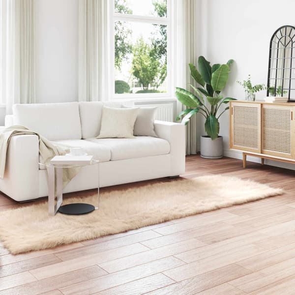 Fuskfäll matta TAFALLA Beige 80 x 250 cm Polyester