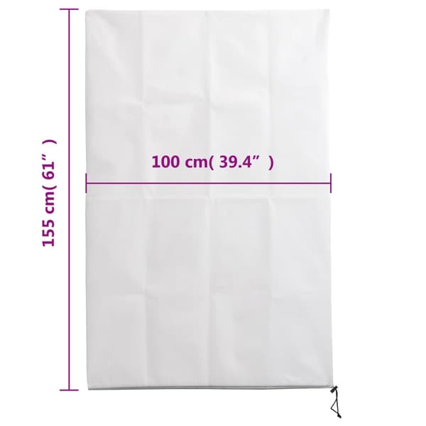 Fiberdukar med blixtlås 4 st 70 g/m² 1x1,55 m