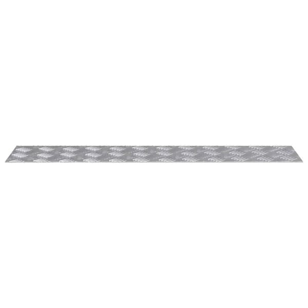 Trappsteg Rektangulär 2 pcs Silver 90 x 20 cm Aluminium
