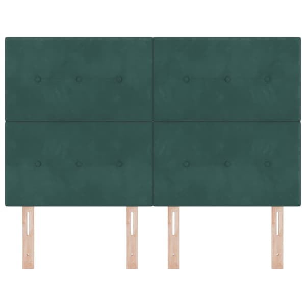 Huvudgavel Mörkgrön 144 cm Sammet