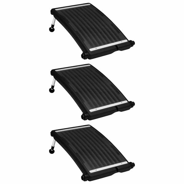 Välvd solpanel för pool 3 st 72,5x46 cm