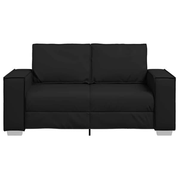 Tvåsitssoffa Svart 160 cm Konstläder