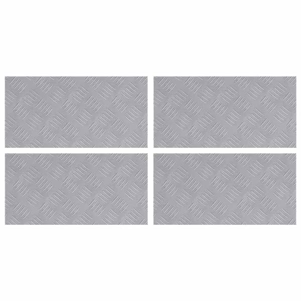 Trappsteg Rektangulär 4 pcs Silver 50 x 25 cm Aluminium