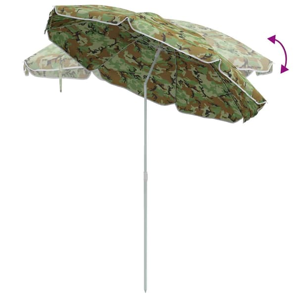 Trädgårdsparasol 240 cm 170T polyester Kamouflage