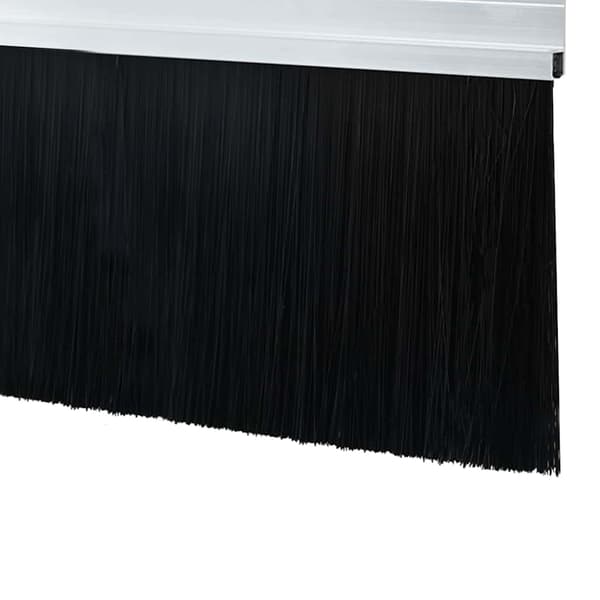 Självhäftande dörrborstlist 12 pcs Silver 100 cm