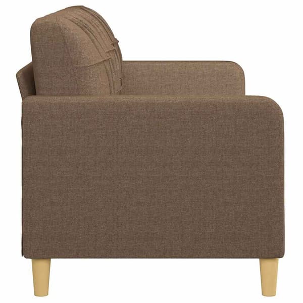 3-sitssoffa brun 180 cm tyg