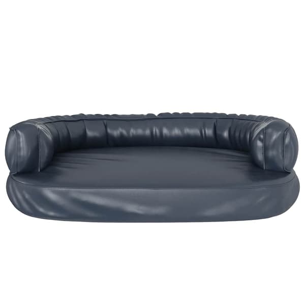 Ergonomisk hundbädd mörkblå 88x65 cm konstläder