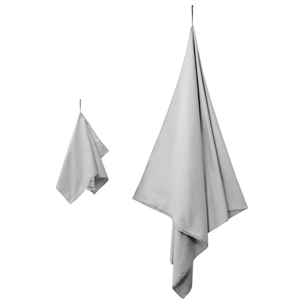 Sporthandduk Set 2 pcs Grå tyg