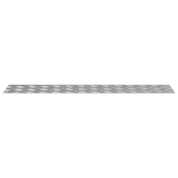 Trappsteg Rektangulär 4 pcs Silver 100 x 20 cm Aluminium