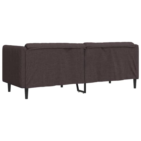 Soffa 3-sits mörkbrun tyg
