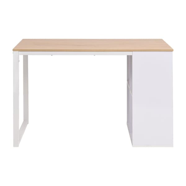 Skrivbord 120x60x75 cm ekfärg och vit