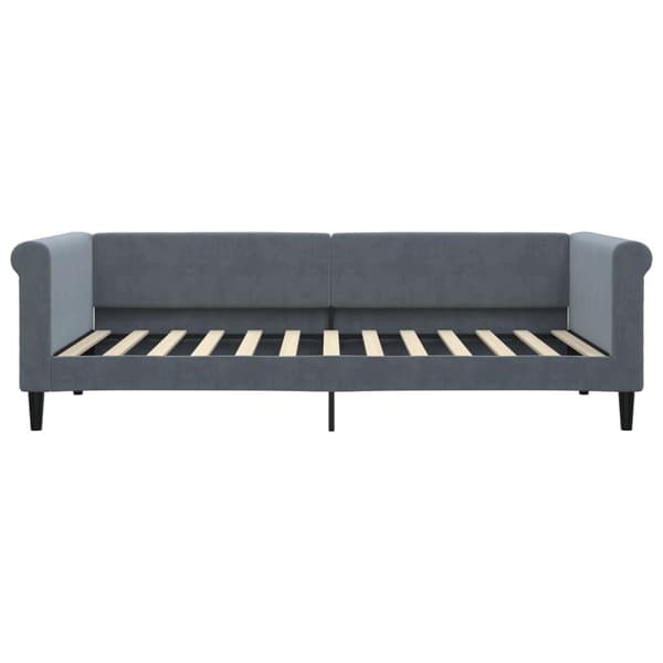 Dagbädd utdragbar mörkgrå 90x200 cm sammet
