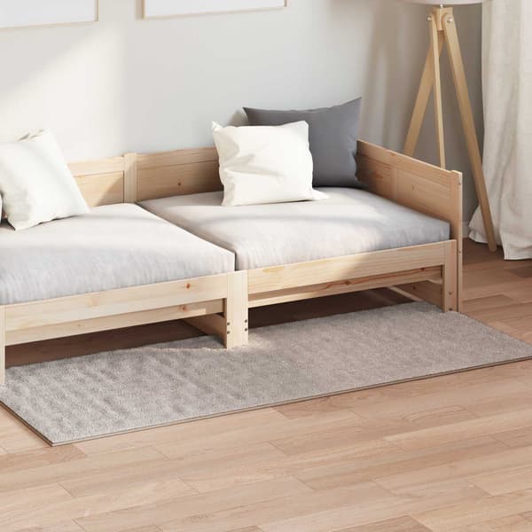 Områdesmattor Rektangulär SIROLO Sand 200 x 80 cm Polyester