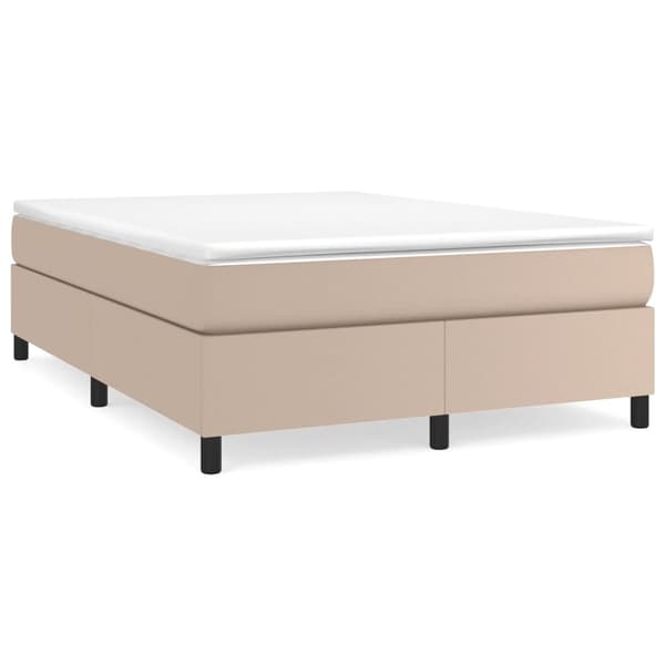 Boxspring-sängram cappuccino 140x200 cm konstläder