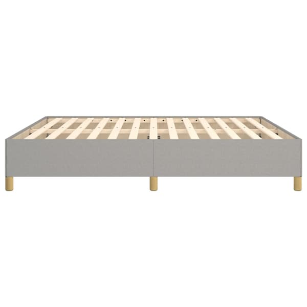 Boxspring-sängram ljusgrå 180x200 cm tyg
