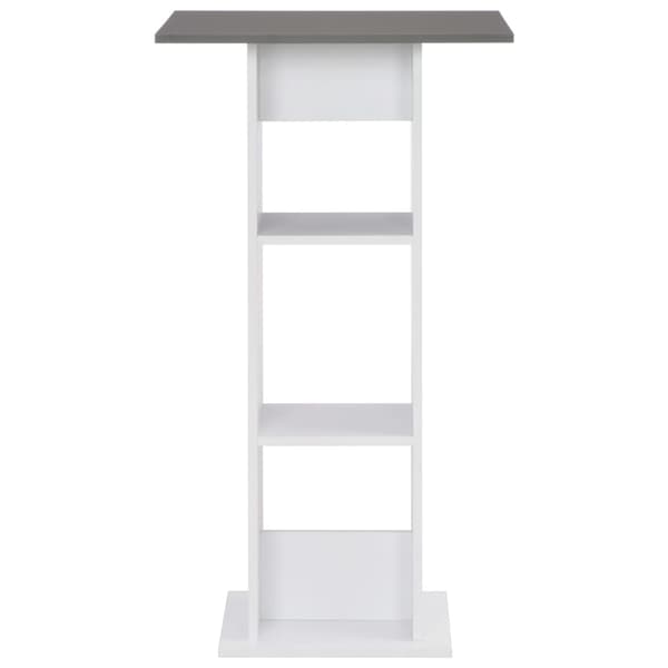 Barbord vit och antracit 60x60x110 cm