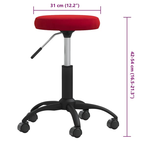 Massagepall vinröd sammet